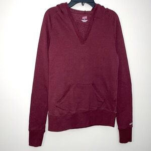 Vintage Soffe Hoodie Sweatshirt Pullover Hooded Maroon Small